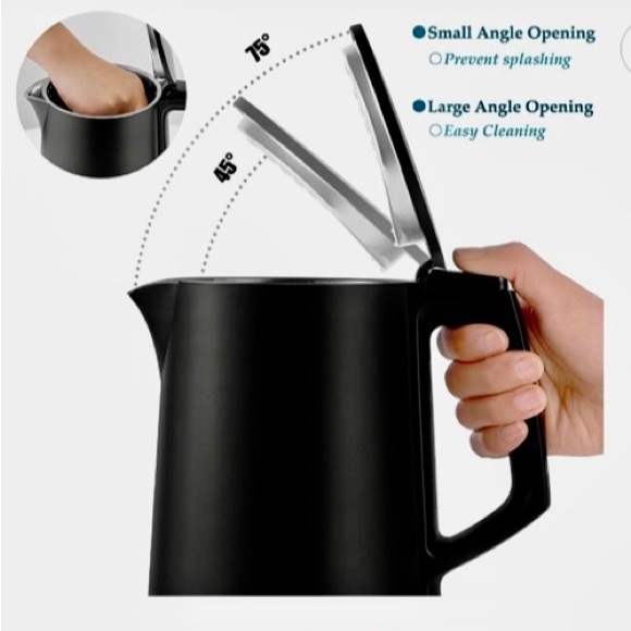 ELECTRIC KETTLE PORTABLE BLACK - Picture 4 of 12